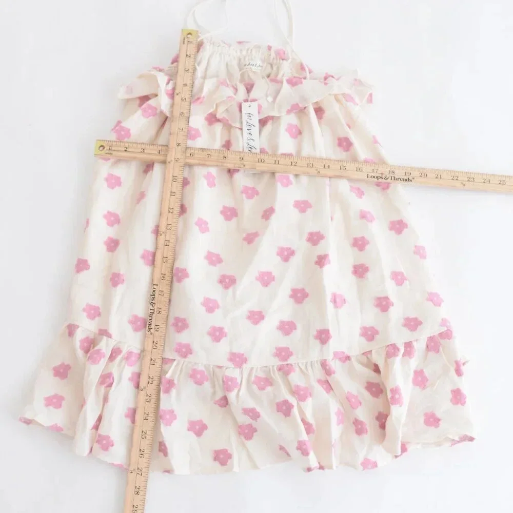 For Love  & Lemons Olea Mini White w Pink Floral Mini Dress M NWT - Picture 4 of 10